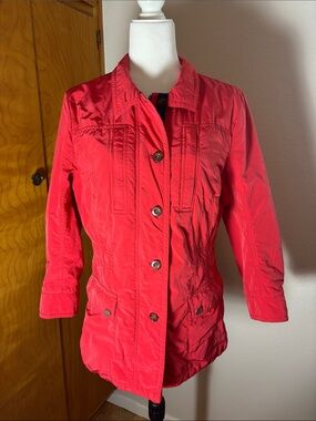 Vintage Faconable Women’s Red Button-Front field Jacket